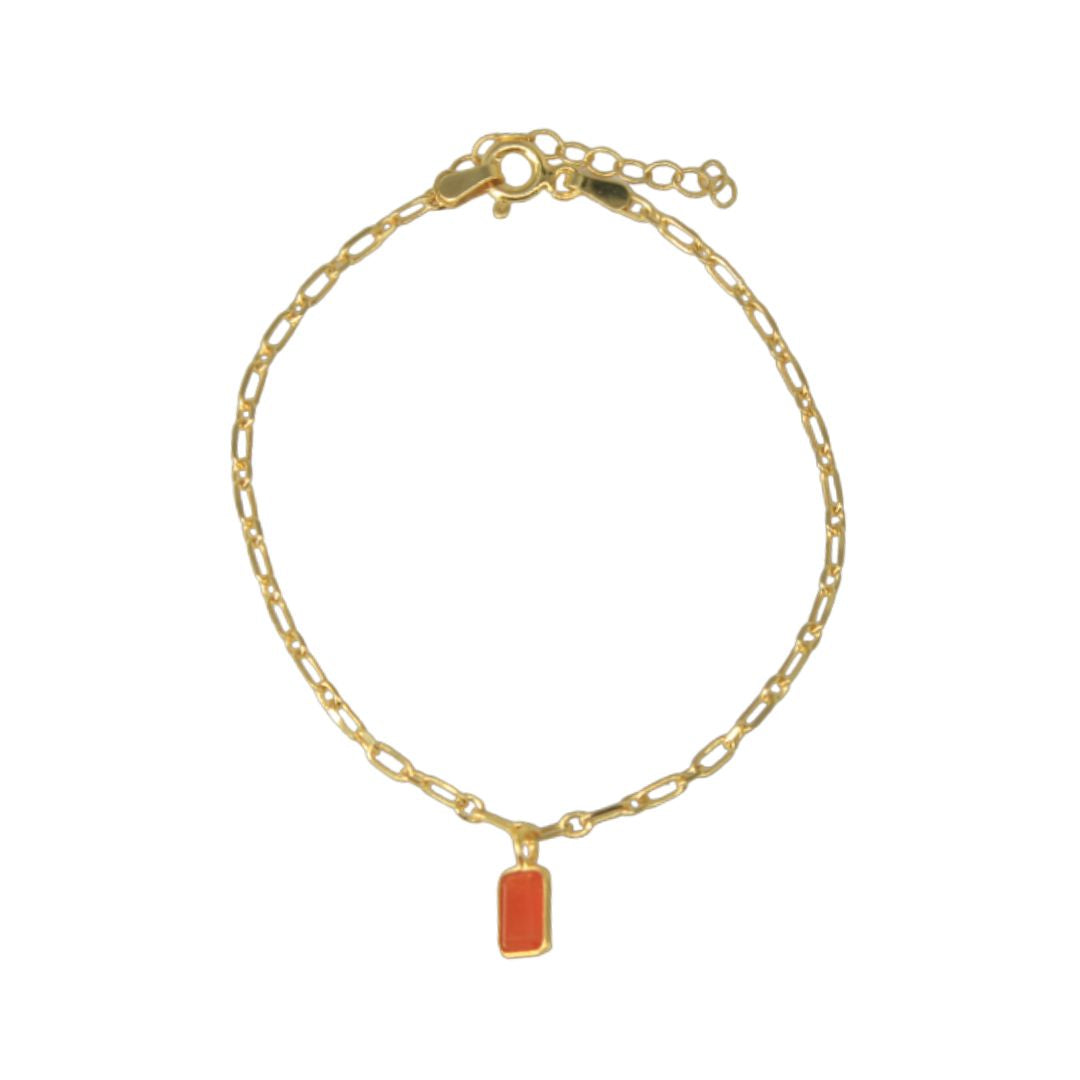 Pulsera de plata Eslabones y Piedra | Pulseras ALVENT