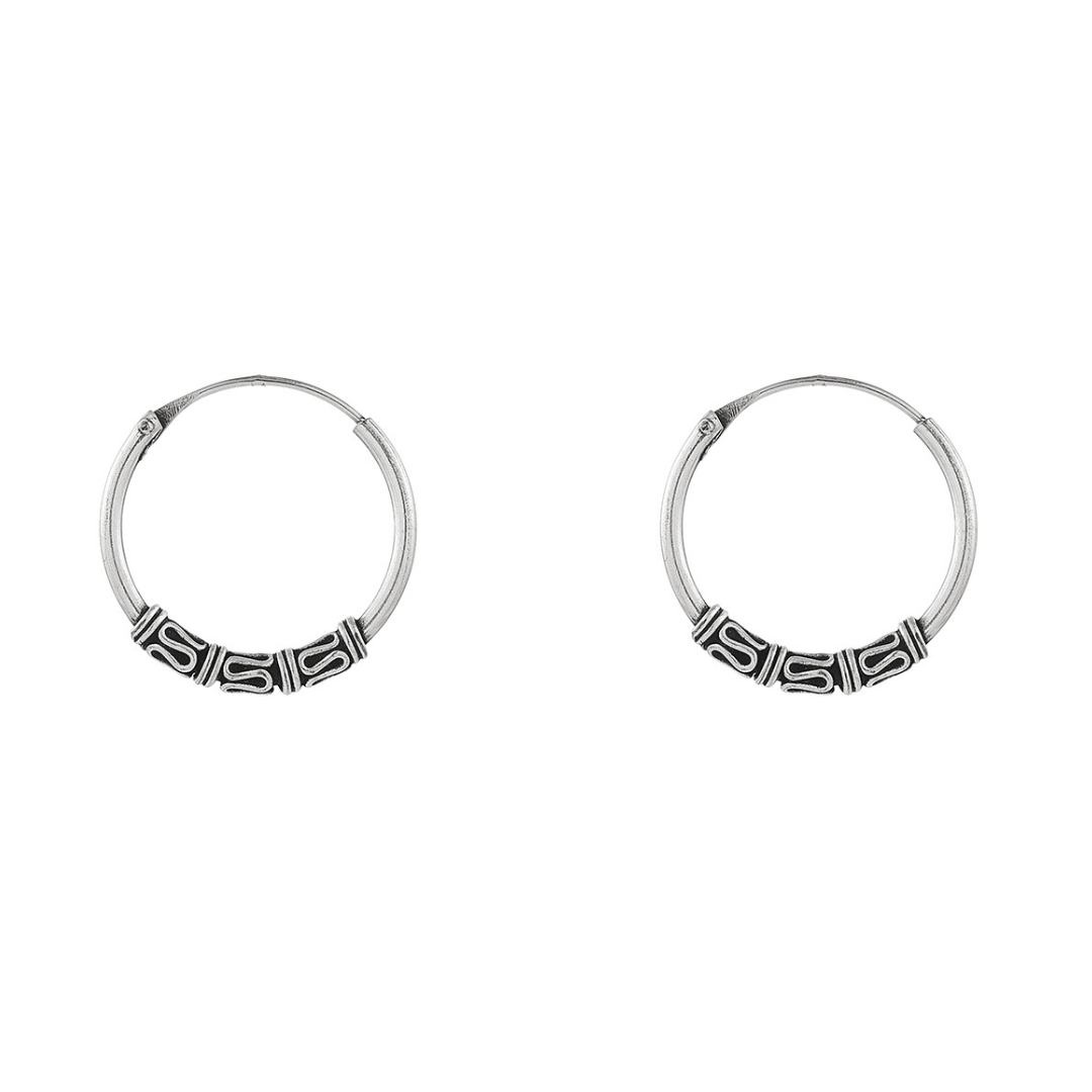 Aros Bali de plata | Pendientes online - ALVENT