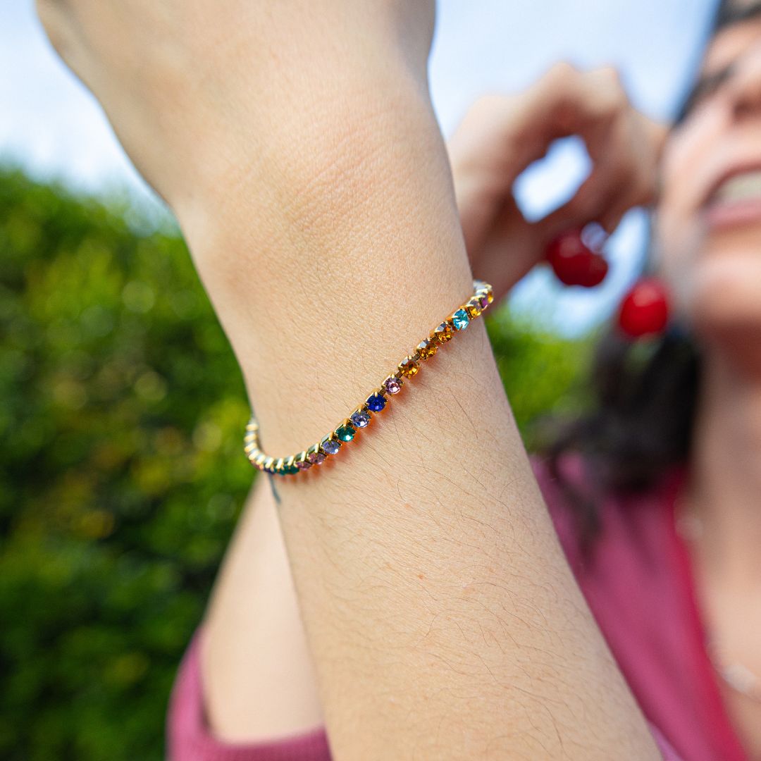 Pulsera Tenis Circonitas Colores