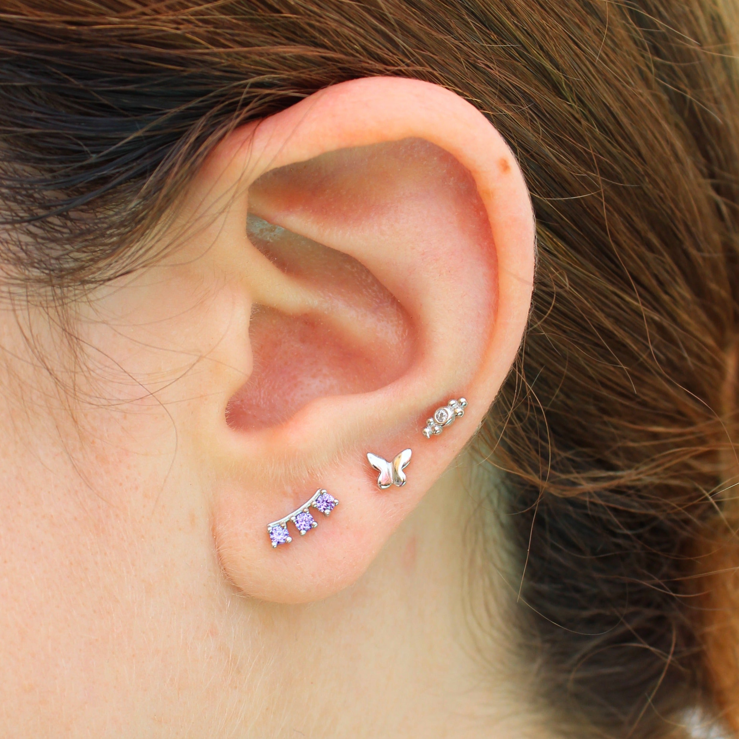 Piercing oreja con forma de Mariposa| Piercings online - ALVENT