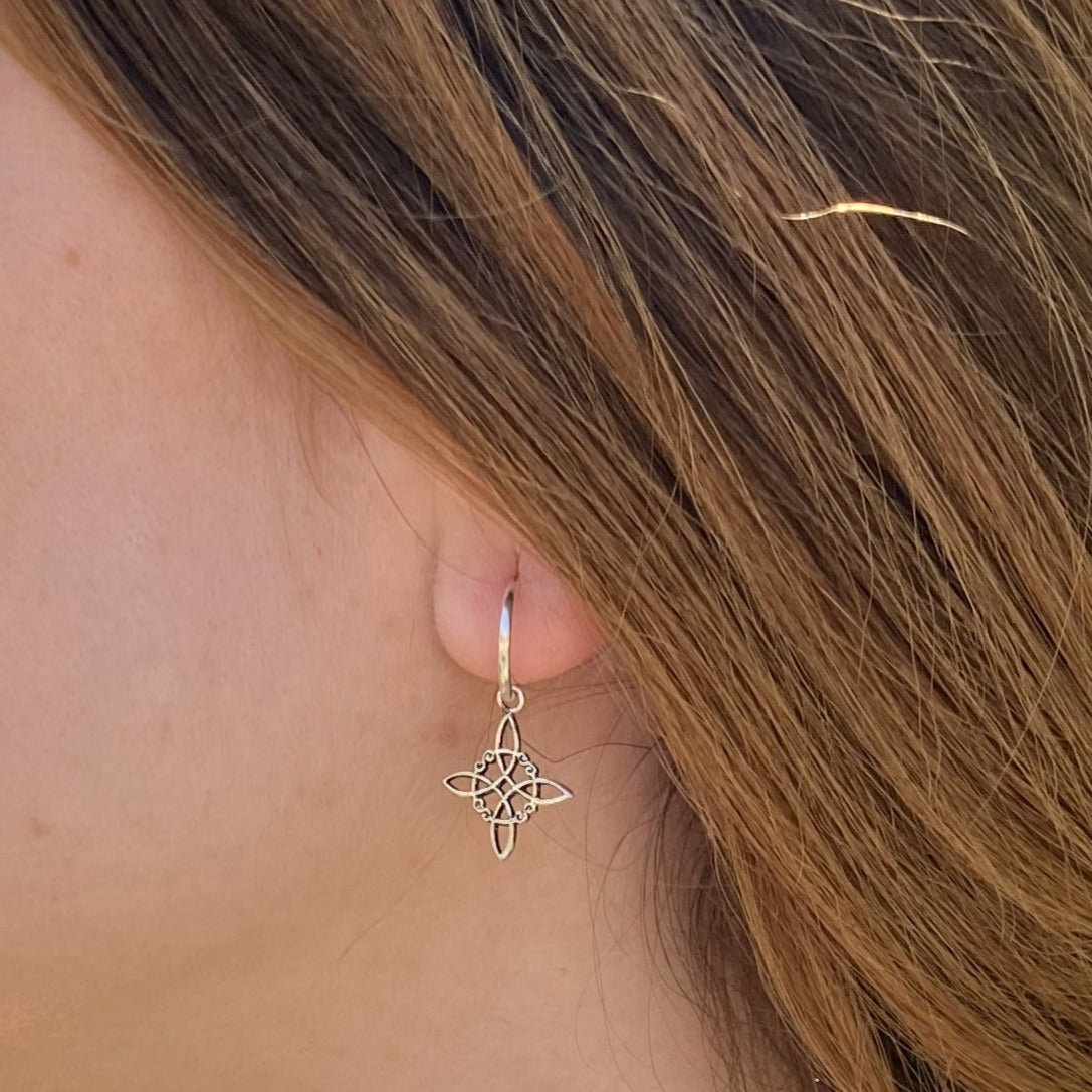 Nudo de Bruja Aros de plata - ALVENT