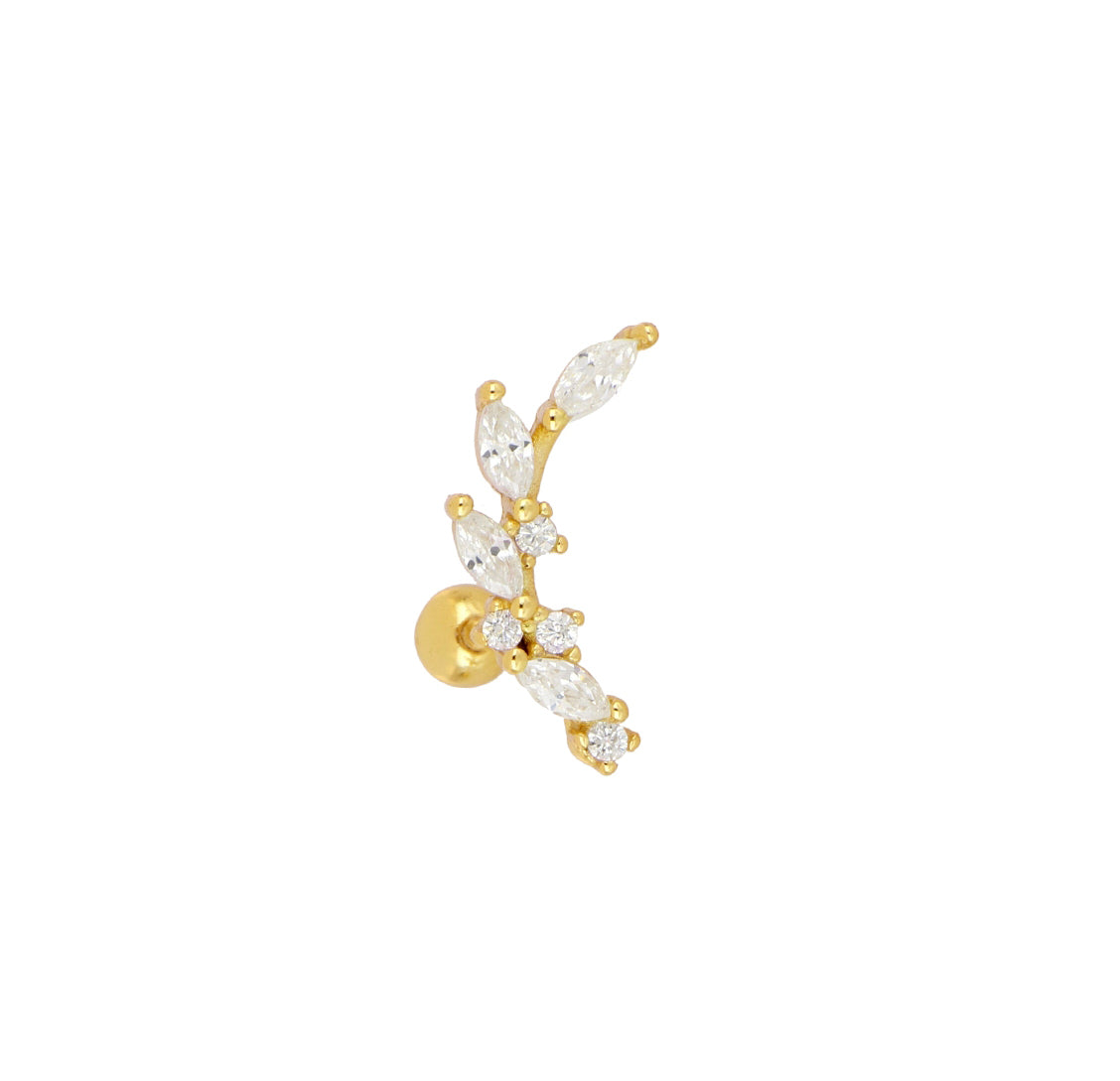 Piercing oreja con forma de luna | Piercings online - ALVENT