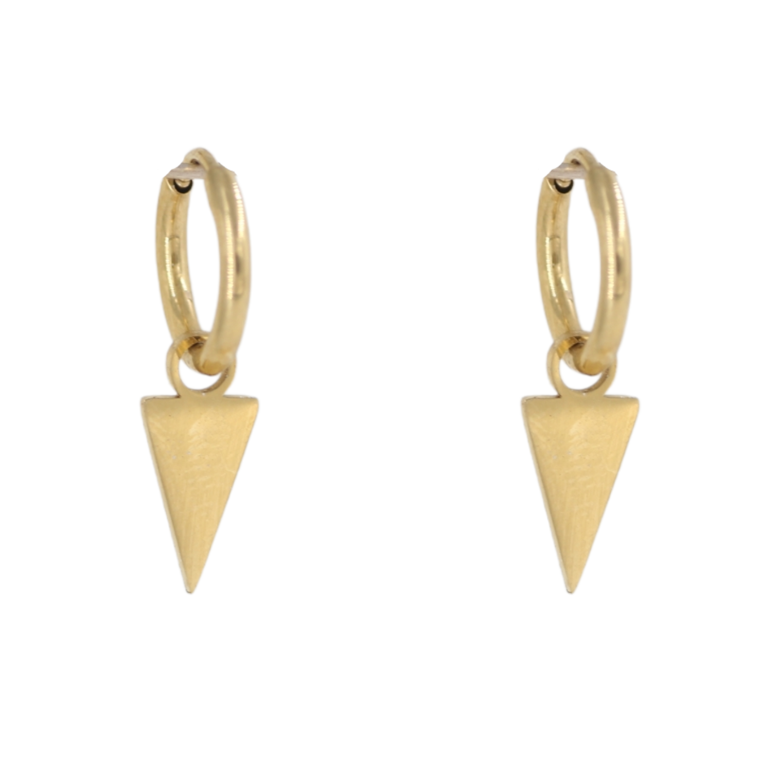 Pendientes Aros de plata con colgantes de triangulos | ALVENT