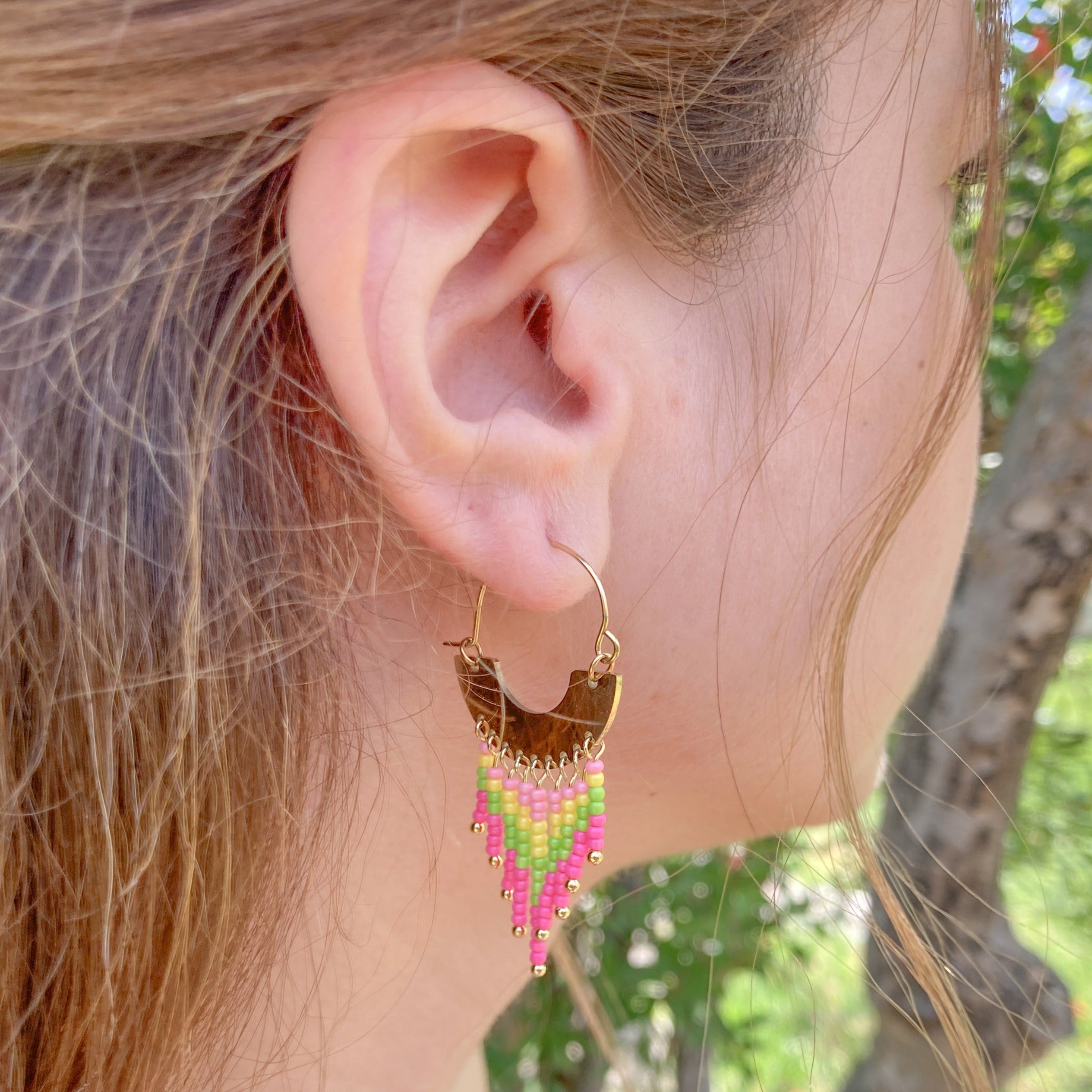 Aros Boho Hippie Colores | Pendientes online - ALVENT