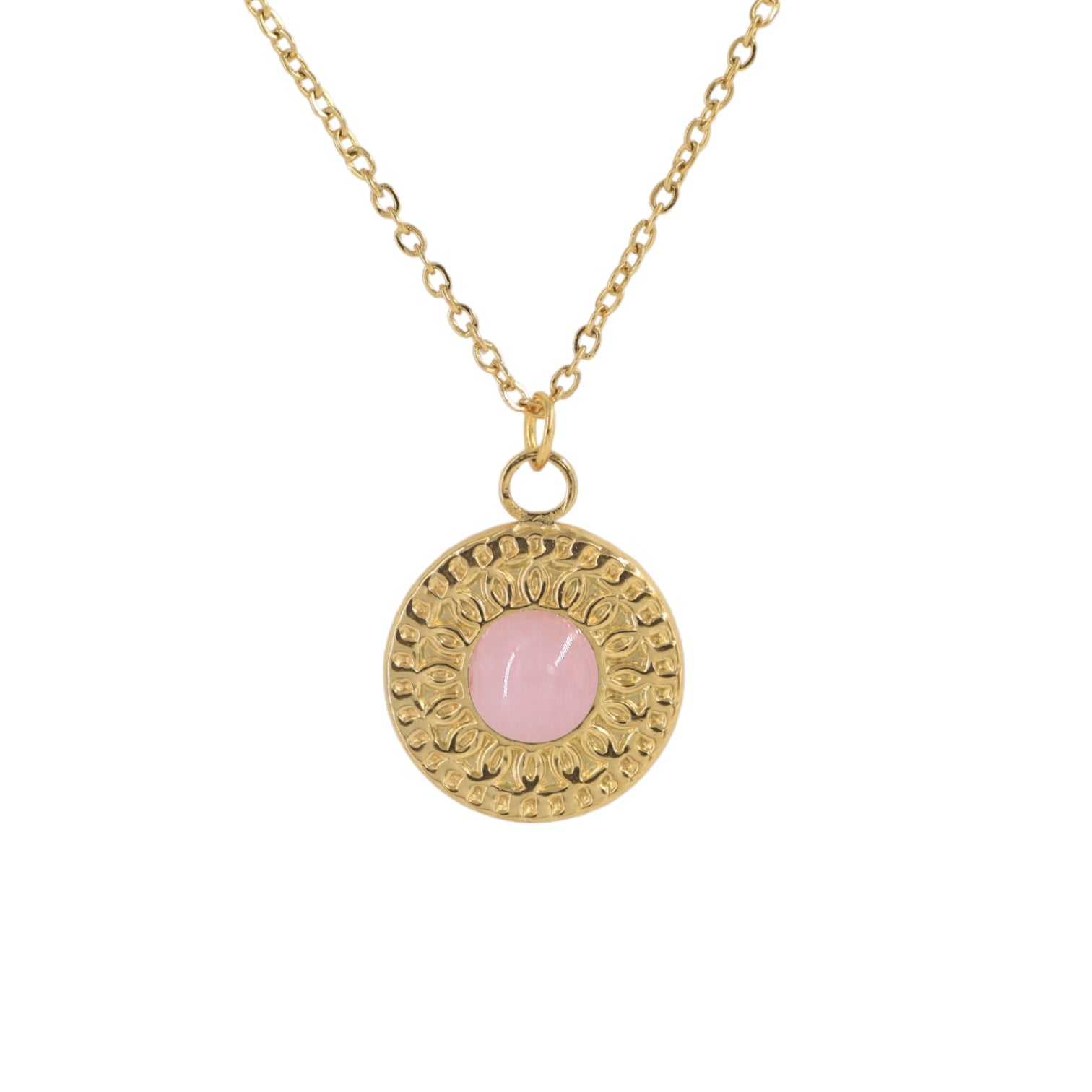 Collar Medallon Mineral en acero inoxidable | ALVENT