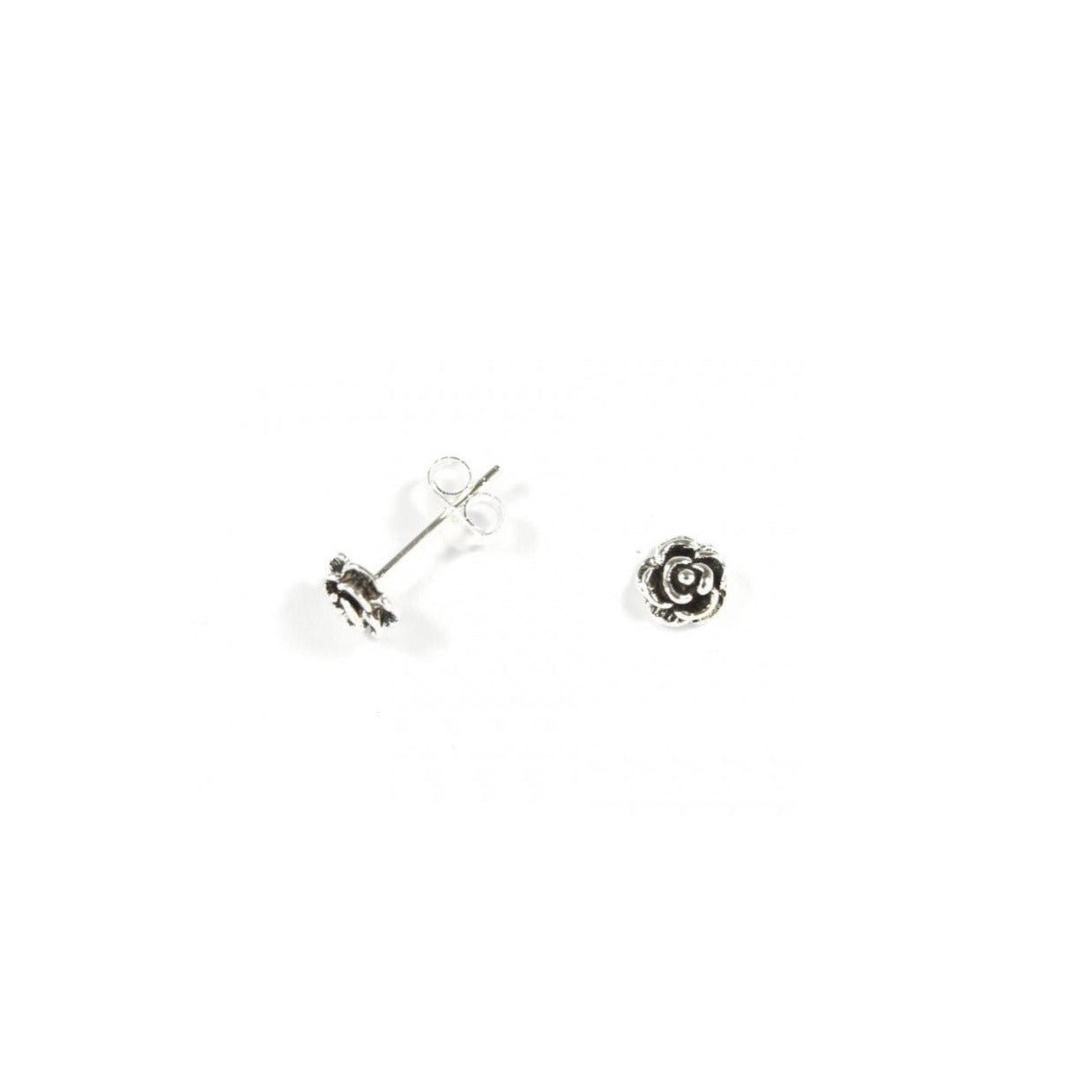 Pendientes Rosa Mini plata de ley - ALVENT