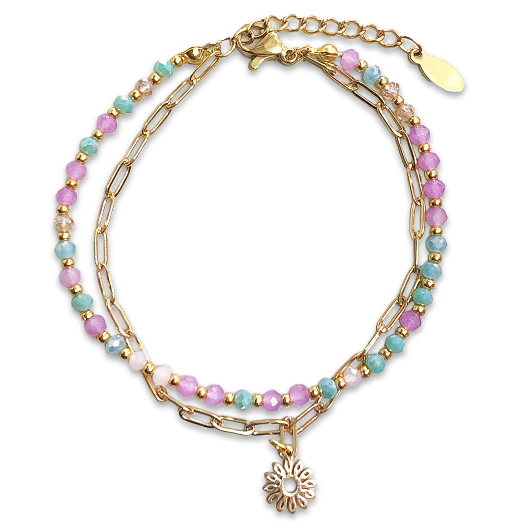 Pulsera doble Margaret · 3 Colores