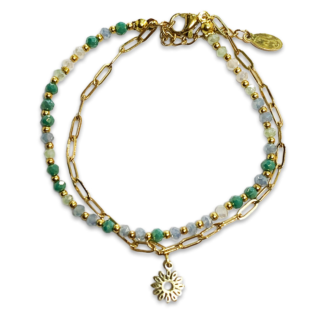 Pulsera doble Margaret · 3 Colores
