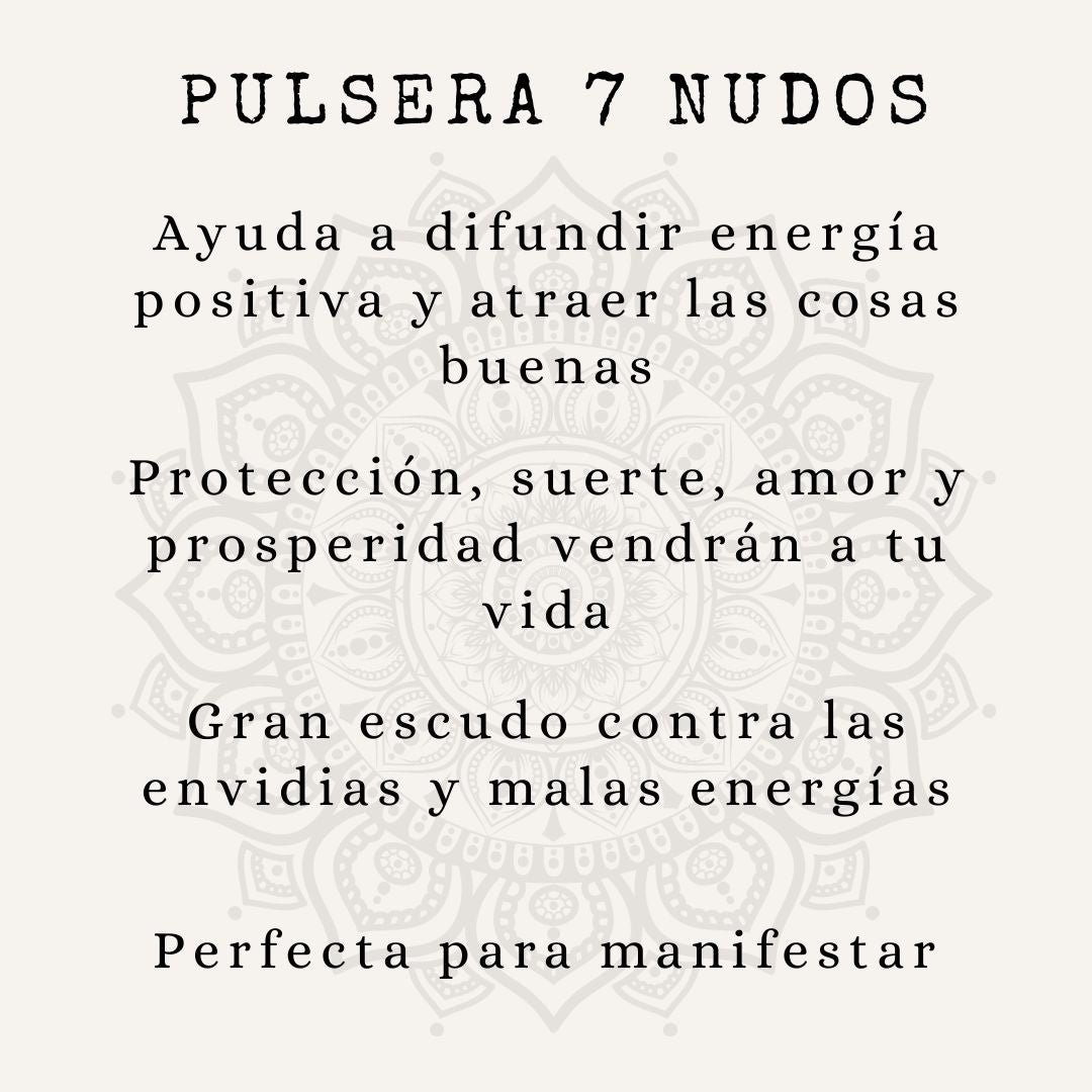 Pulsera de los 7 Nudos - Significado y uso