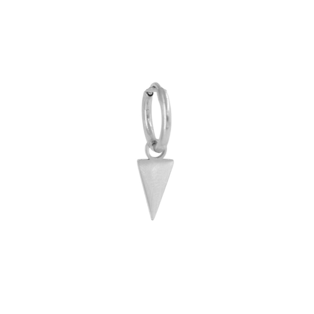 Pendientes Aros de plata con colgantes de triangulos | ALVENT