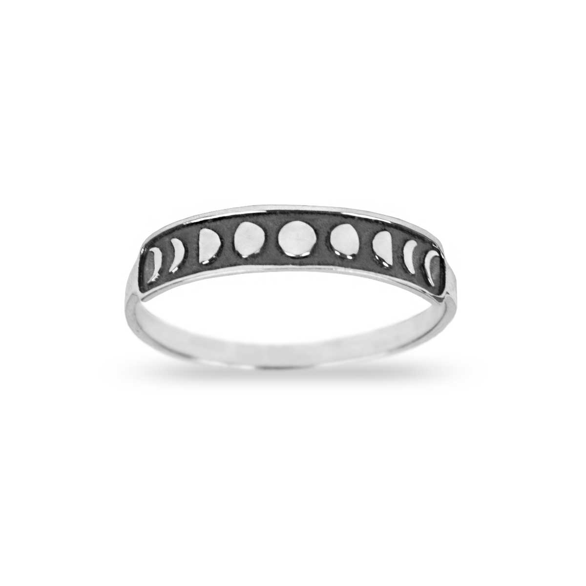 Anillo fases lunares en plata de ley · ALVENT