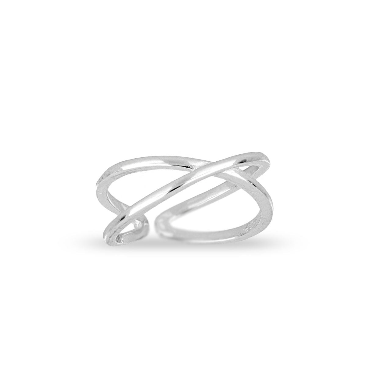 Anillo de plata Crossover | Anillos ajustables en tendencia