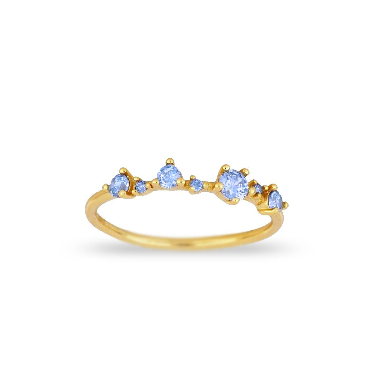 Anillo Kaira con topacios azules | Anillos de plata