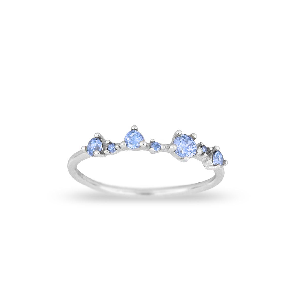 Anillo Kaira con topacios azules | Anillos de plata