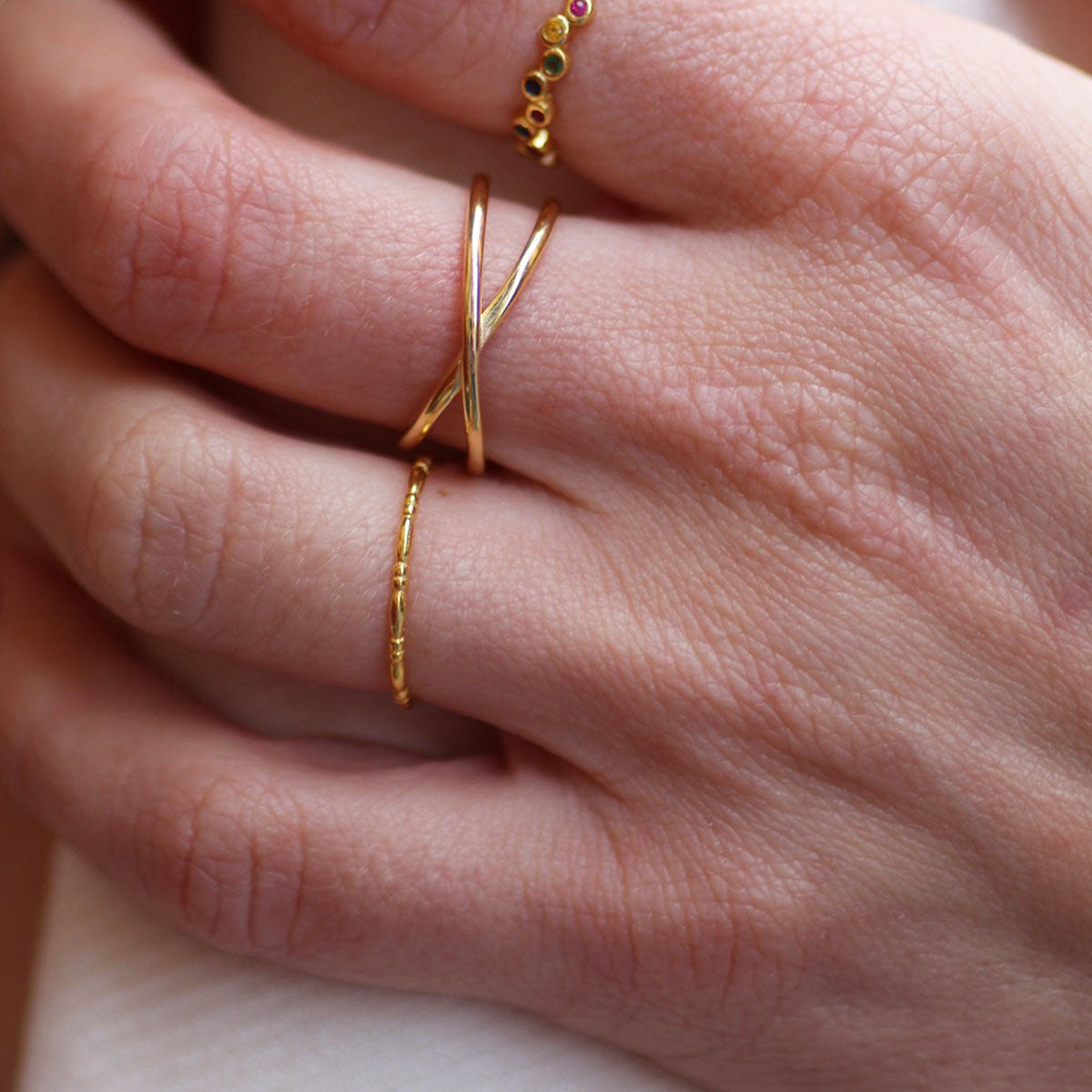 Anillo de plata con torneados clásicos | Anillos de moda