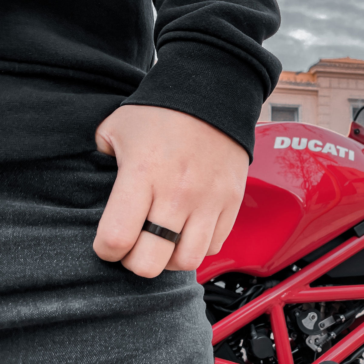 Anillo Hombre Negro | Anillos de acero inoxidable