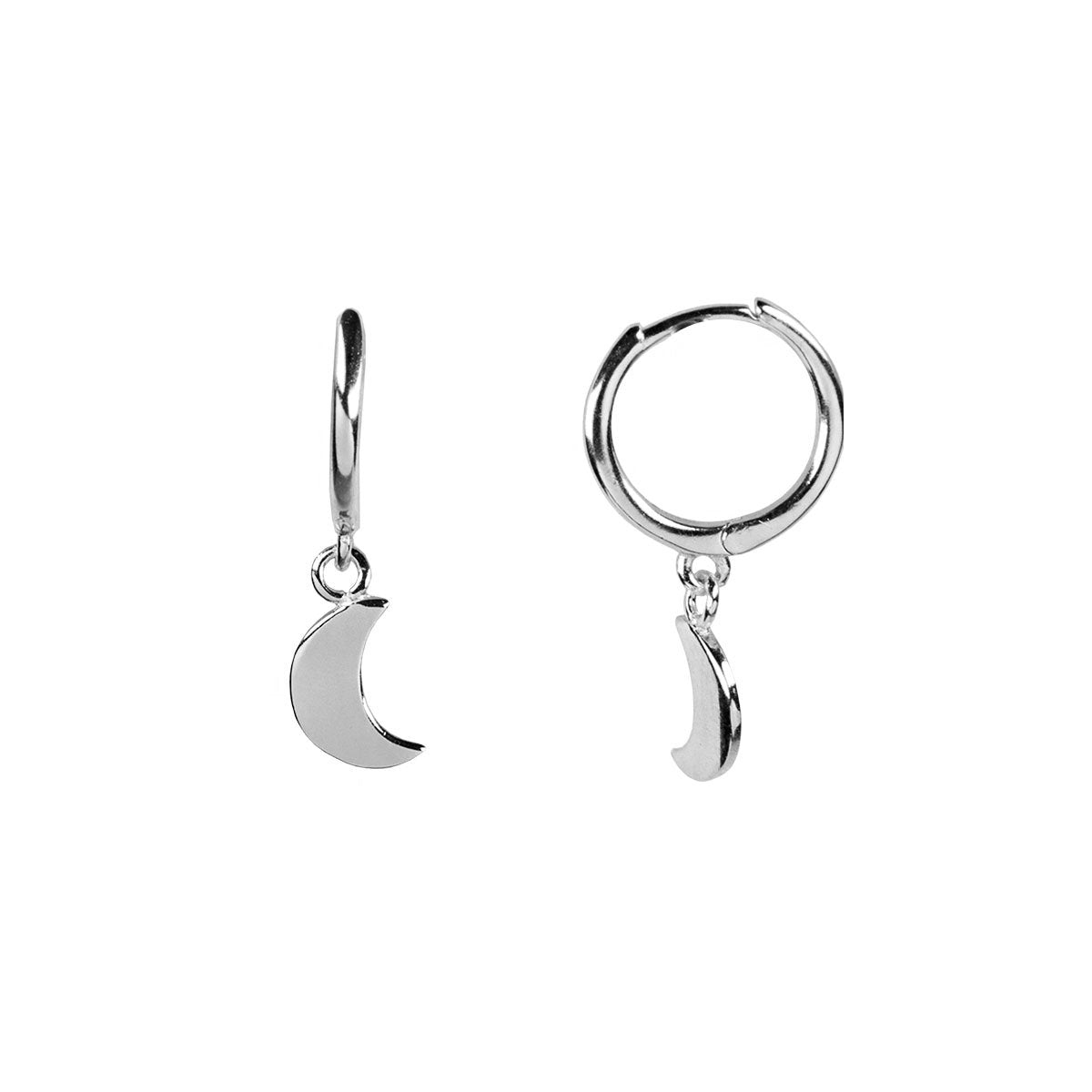 Aros Click&Charm Luna en plata de ley - Al Vent