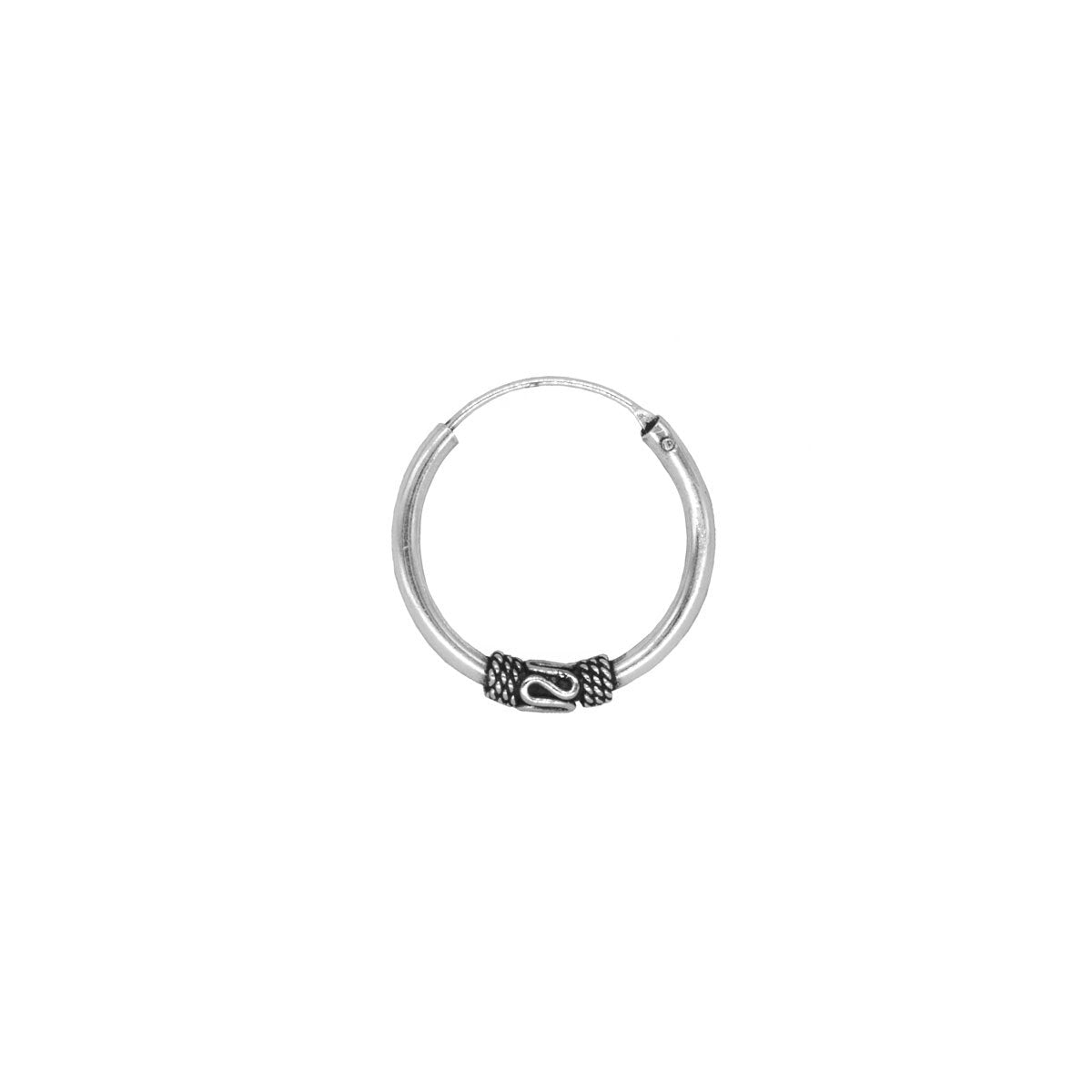 Aros Bali Rope 18mm en plata de ley - Al Vent