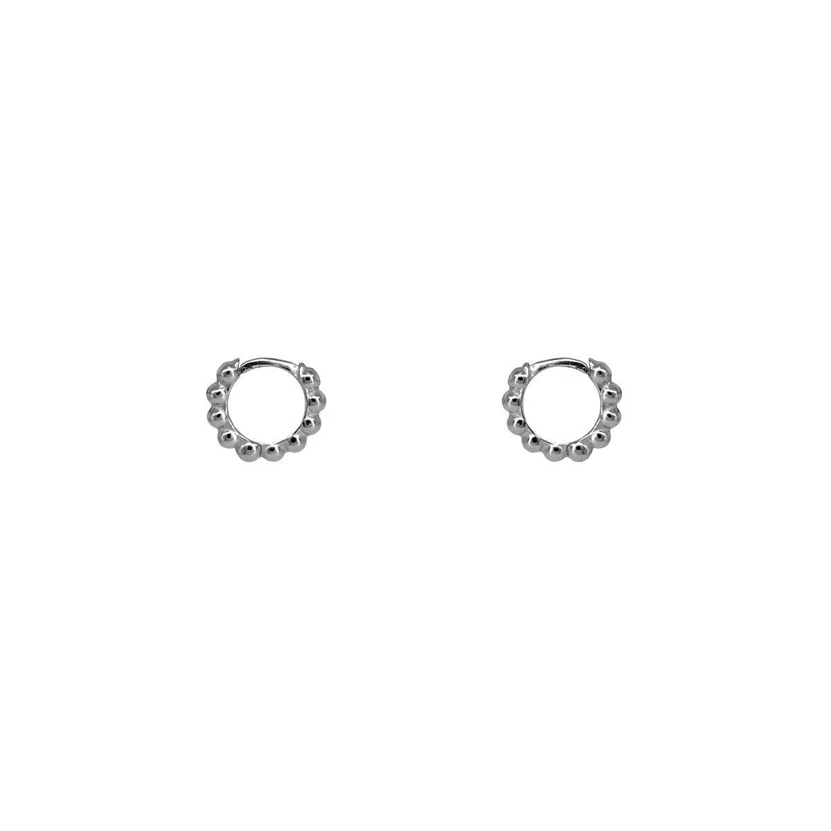 Pendientes de aro Burbujas | Pendientes de plata pequeños