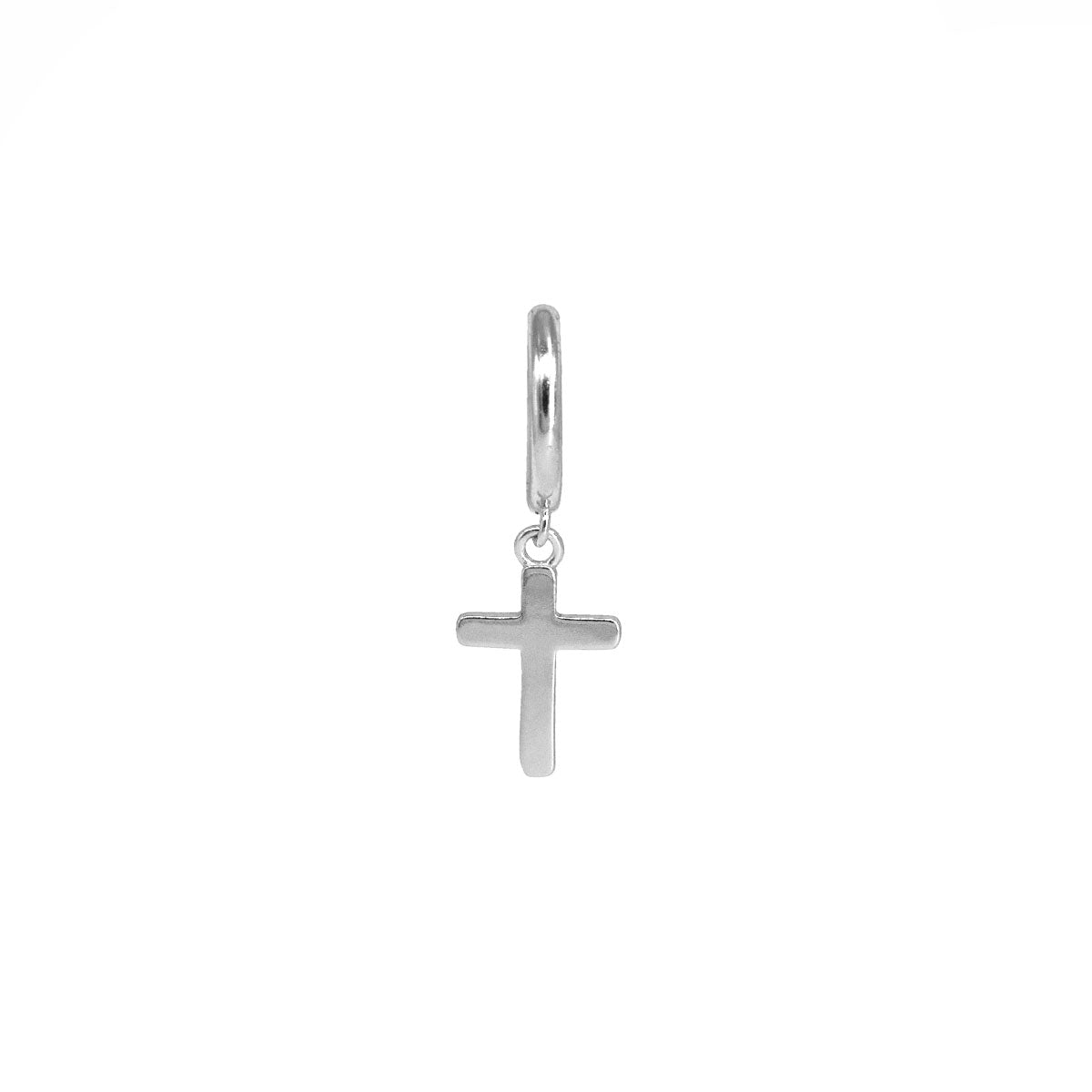 Pendientes de Aro con colgante de Cruz | Pendientes de plata - ALVENT