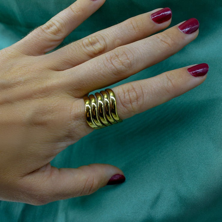 Anillo Ancho Ondas | Anillos de acero inoxidable