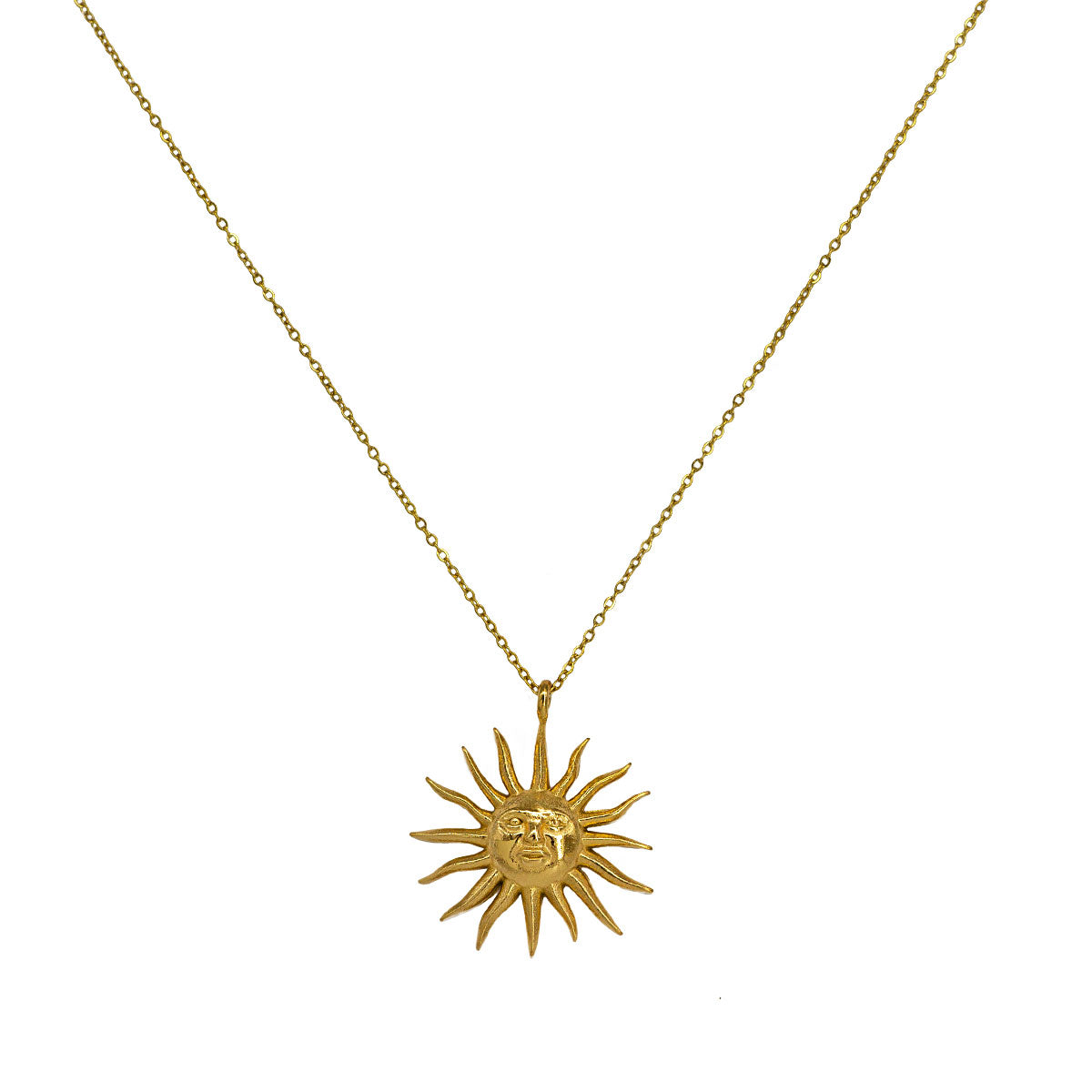 Collar con colgante del Sol | Collares de acero inoxidable