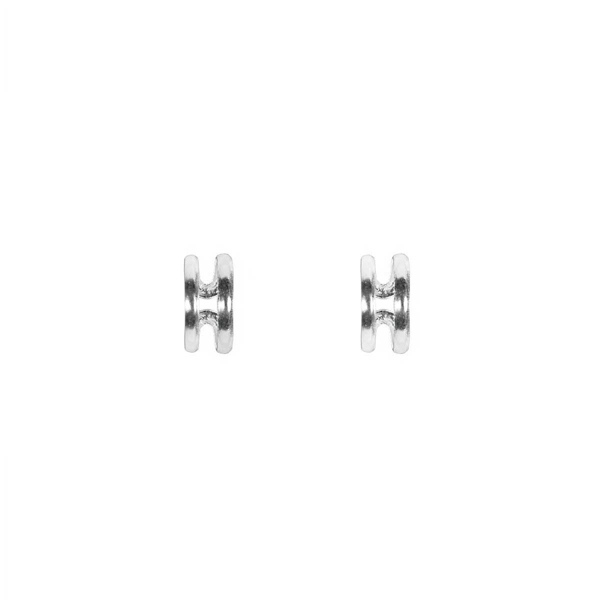 Ear cuff Doble Piercing falso en plata de ley