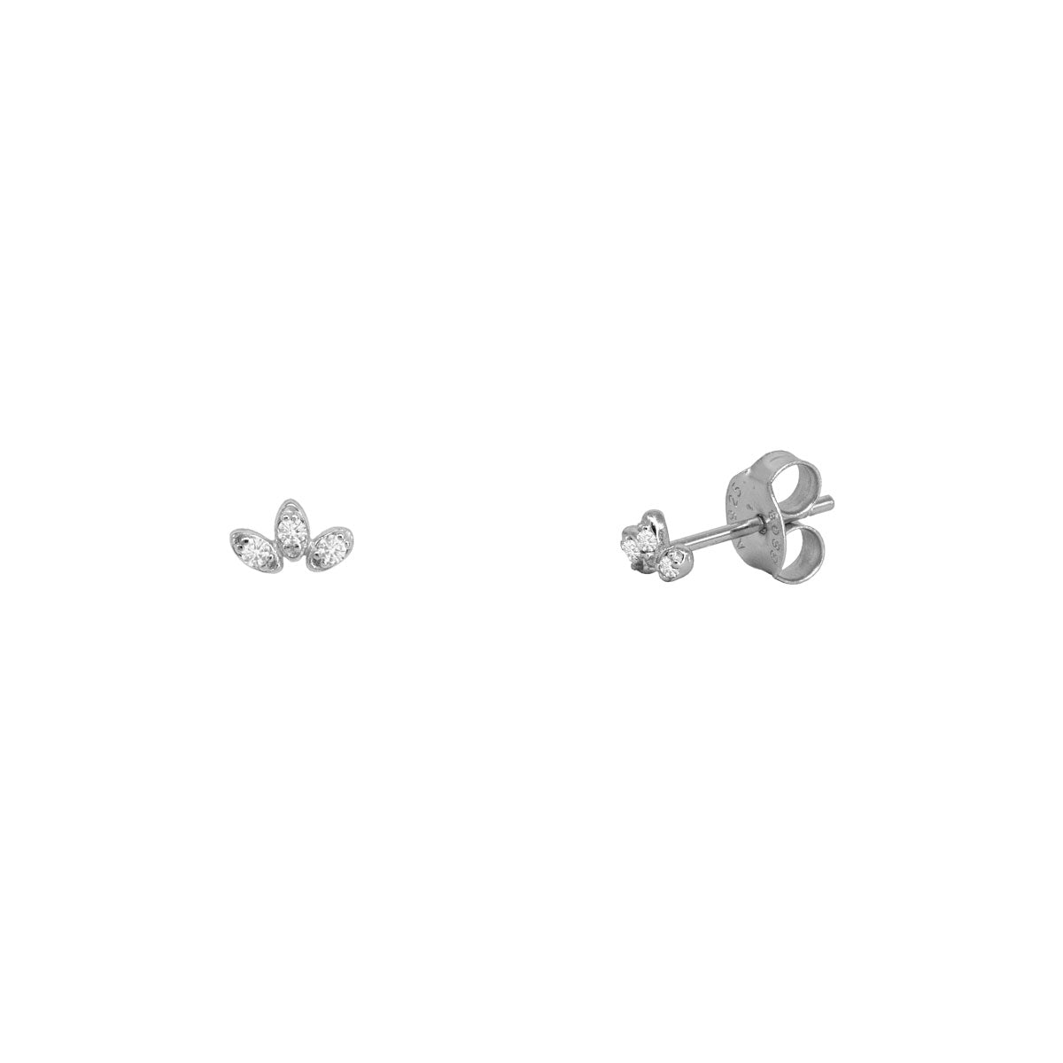 Pendiente de plata con piedras negras | Pendientes de moda