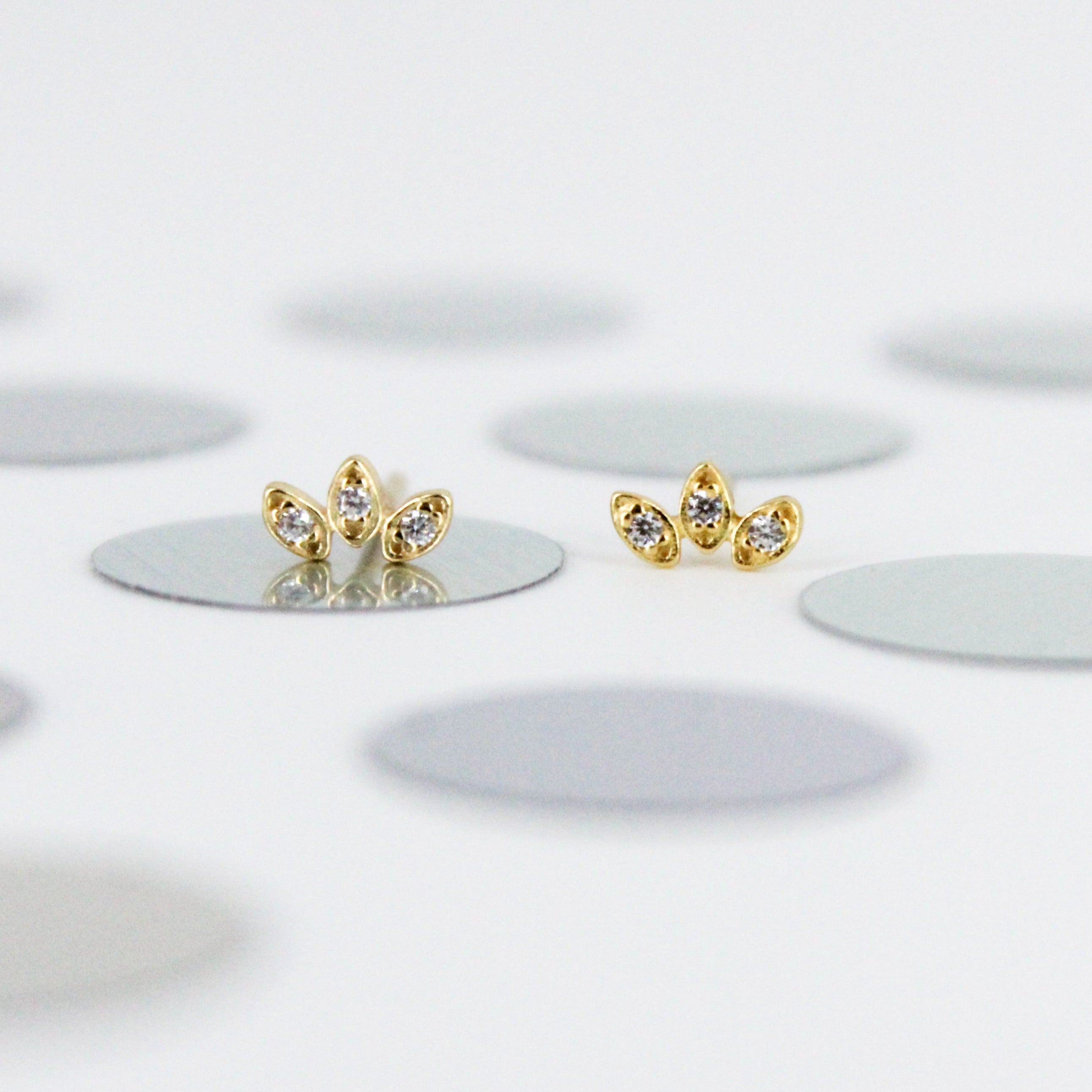 Pendiente de plata con piedras negras | Pendientes de moda