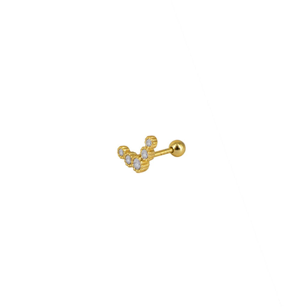 Piercing con 3 circonitas | Piercing para la oreja