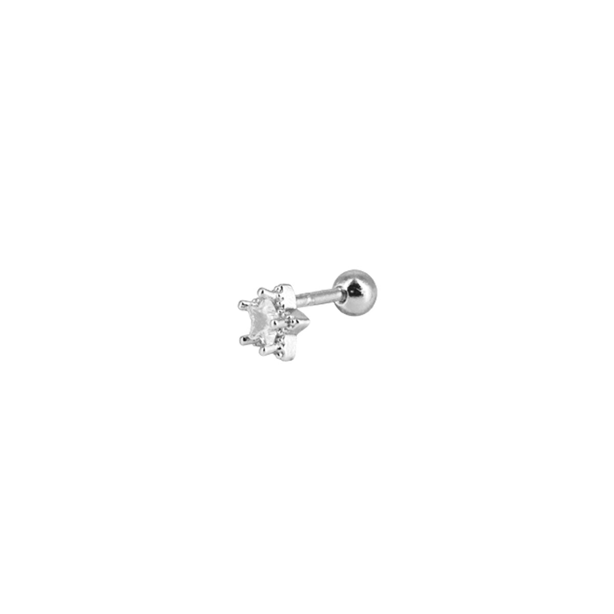 Piercing tragus y helix con forma de estrella | Pendientes de plata - ALVENT