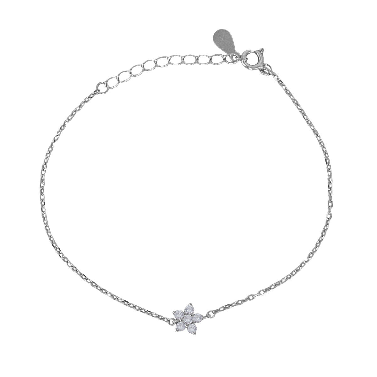 Pulsera de cruz con piedras | Pulseras de plata