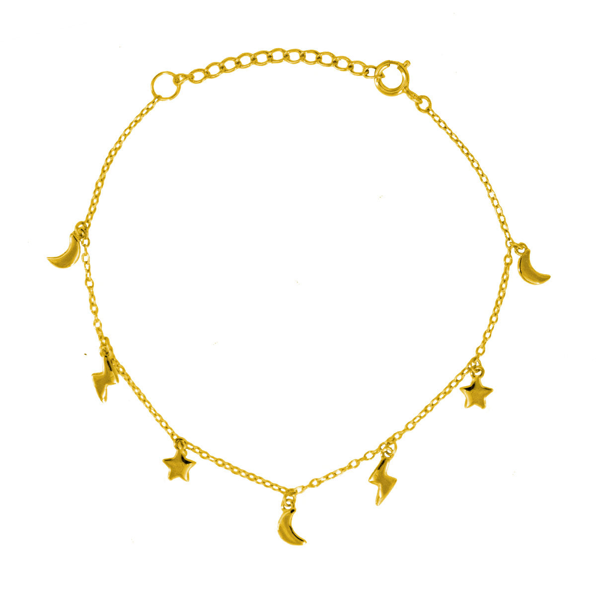 Pulsera Lunas Estrellas | Pulseras de plata - ALVENT
