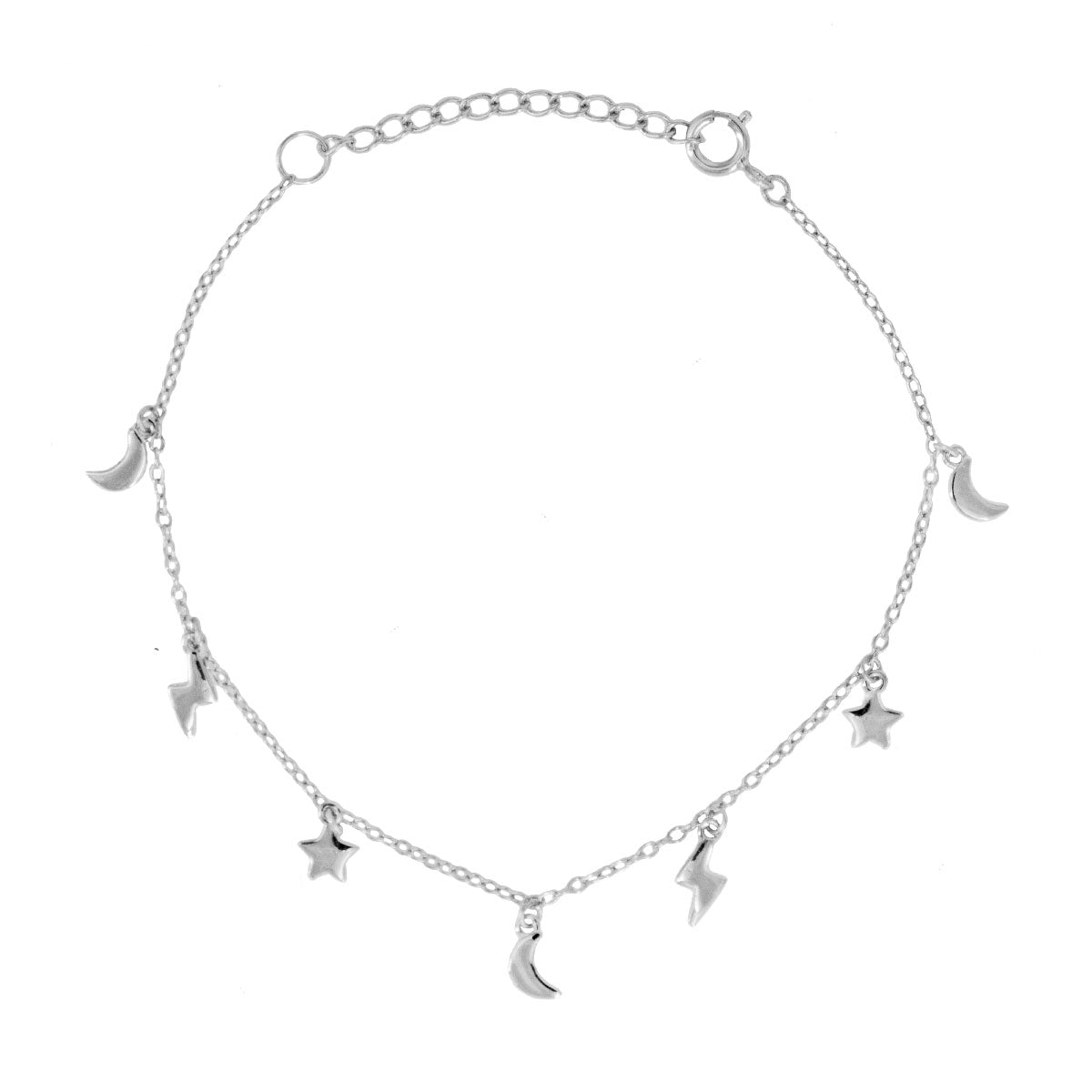 Pulsera Lunas Estrellas | Pulseras de plata - ALVENT