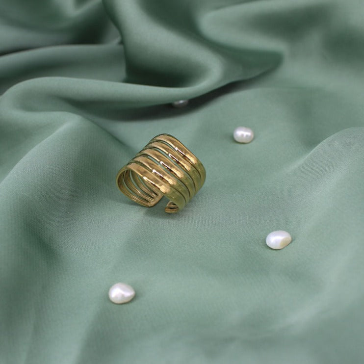 Anillo Ancho Ondas | Anillos de acero inoxidable