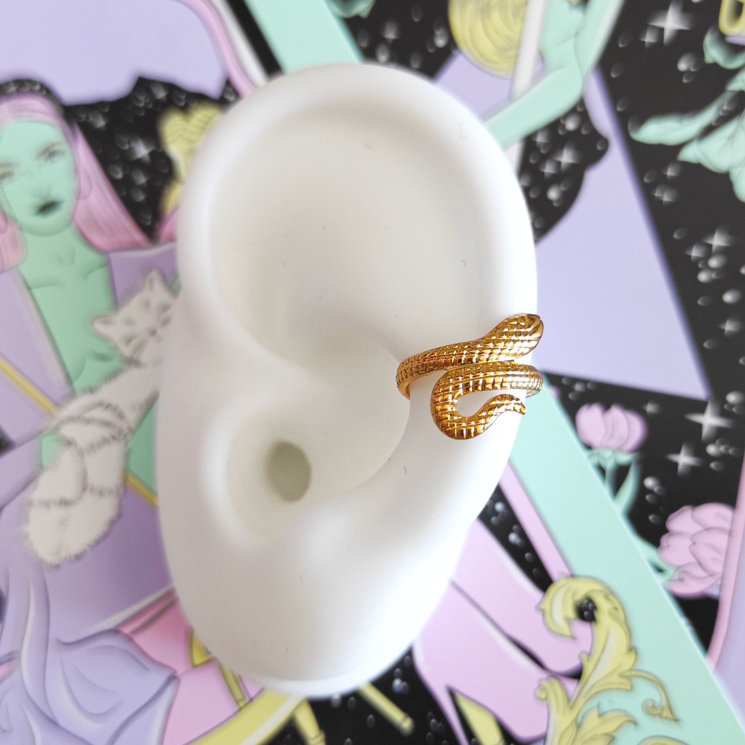 Ear Cuff con forma de serpiente | Piercing falsos | ALVENT