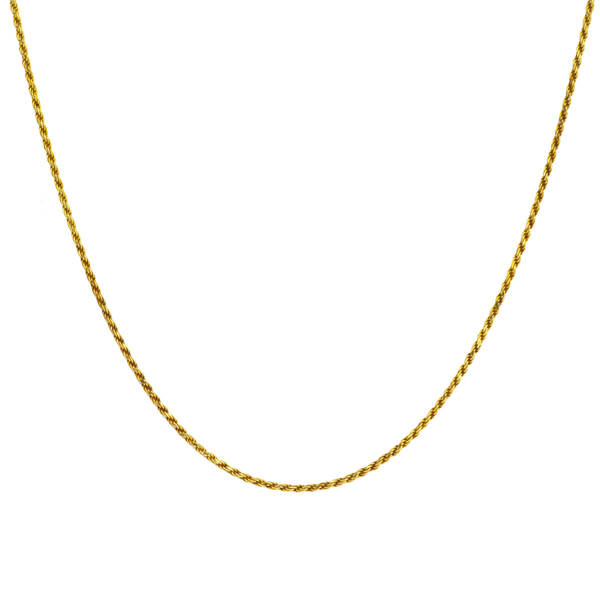 Cadena de plata bañada en oro de diseño trenzado | Gargantillas y cadenas