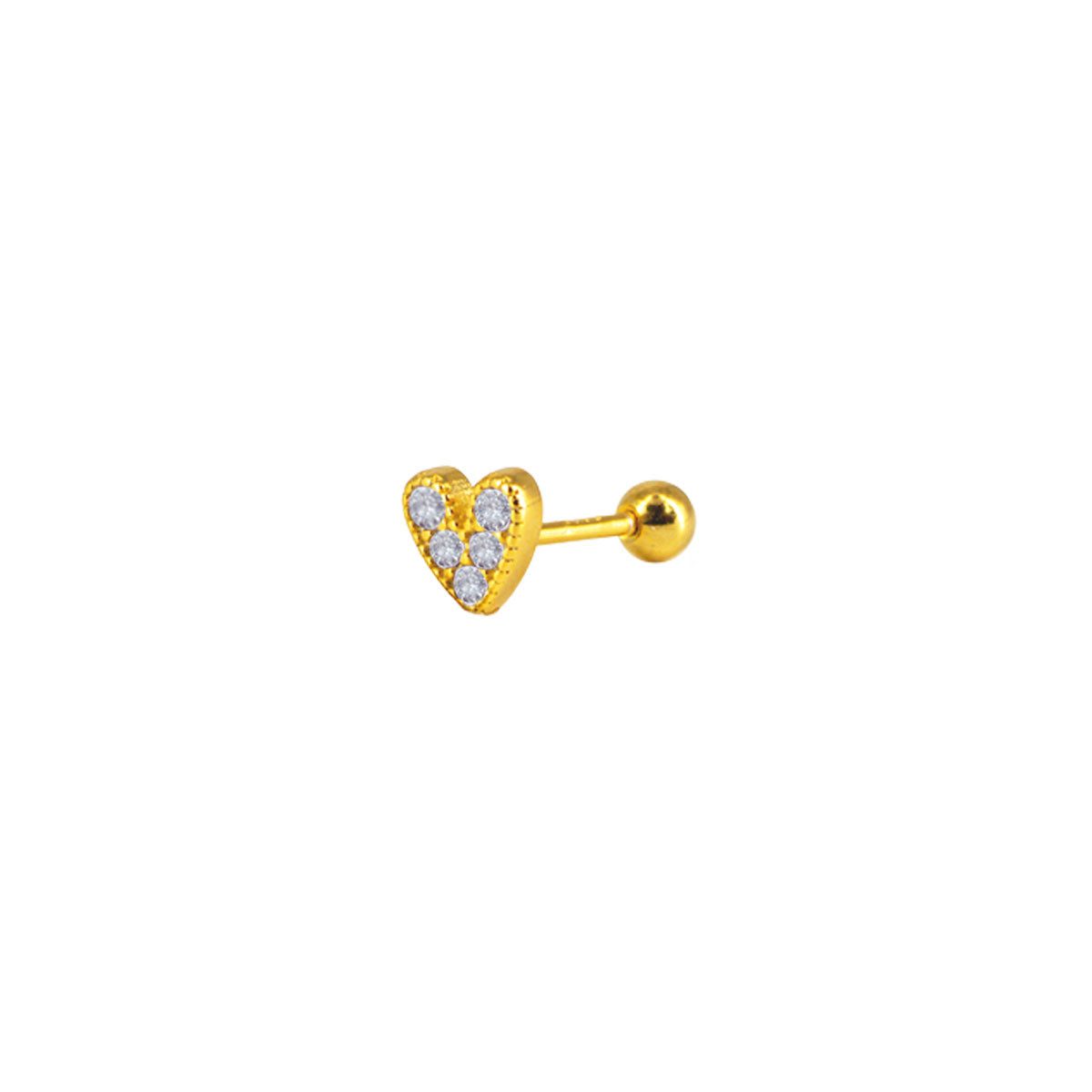 Piercing oreja con forma de corazon | ALVENT